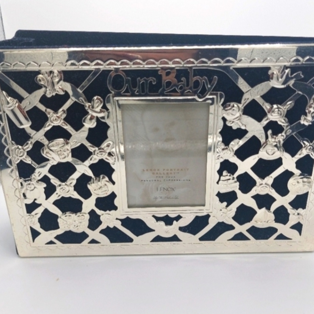 Lenox Silver Picture Frame with Intricate Accents